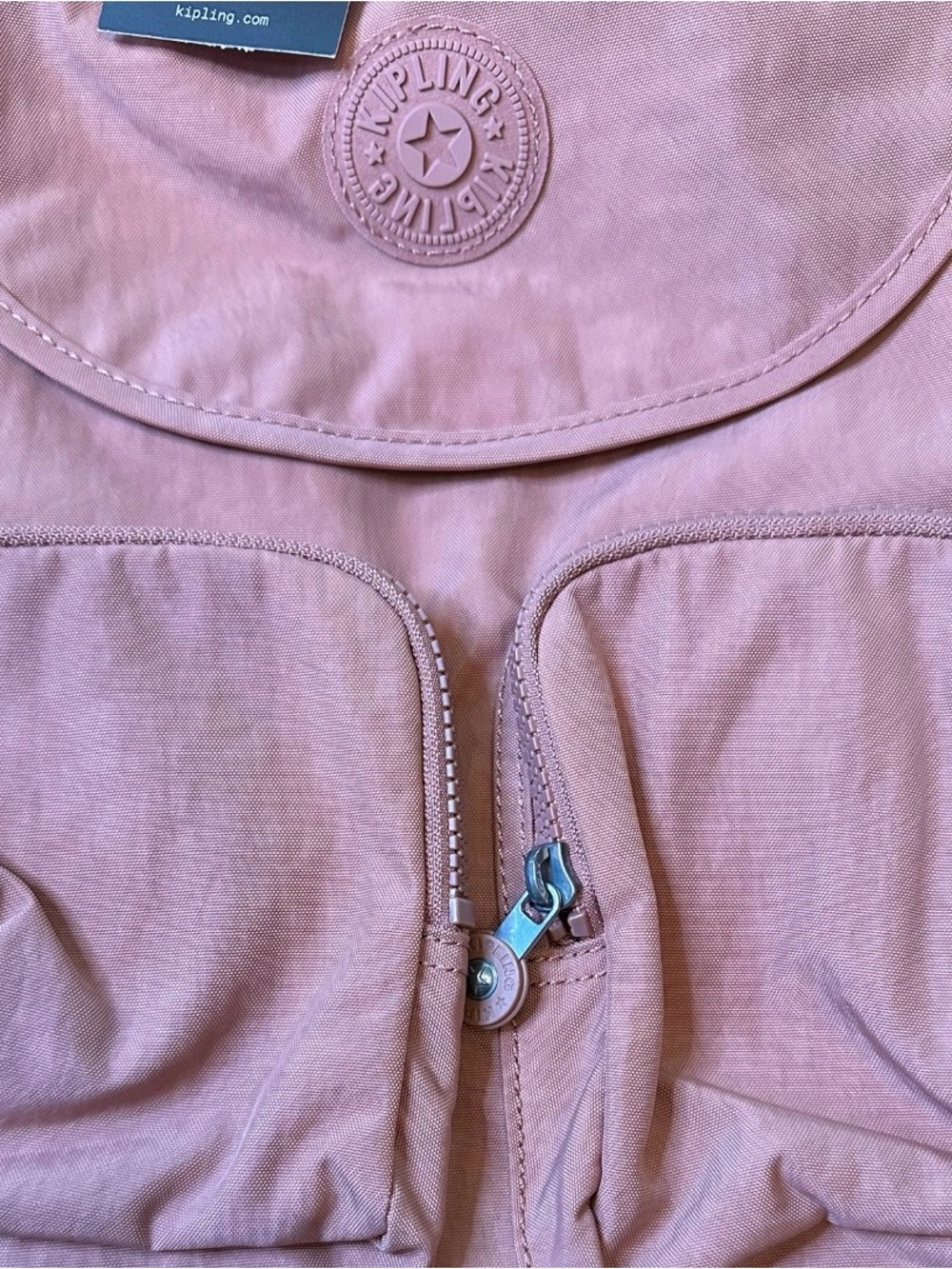 NWT Kipling City Pack 13" Tender Rose Nylon Backpack with Monkey Charm - Picture 4 of 10